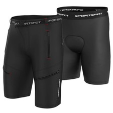 Men's MTB Mountain Bike Shorts with Removable 4D Gel Padded Liner Breathable Bla