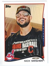 2014 Topps Series 1 Nick Swisher Celebration Image Variation Short Print SP #198