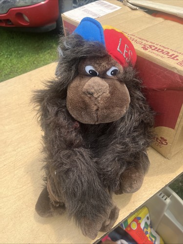 Chosun GRAB A CLIPSTER "M" Cap BROWN 14" MONKEY 🐒Plush Gift HAIRClip Hands EUC!