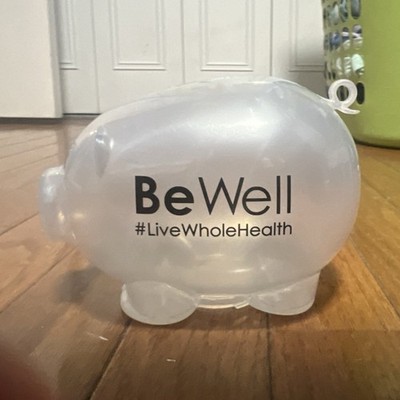 BeWell Clear Plastic Piggy Bank Animal Theme