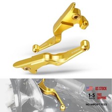 Hand Levers Brake Clutch Rod Compatible with Harley Road King Classic Gold