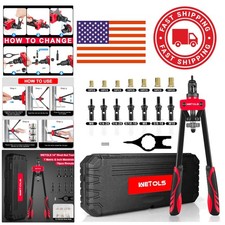 14 Inch Manual Rivet Tool with 79 Pieces for Professional Fastening Needs