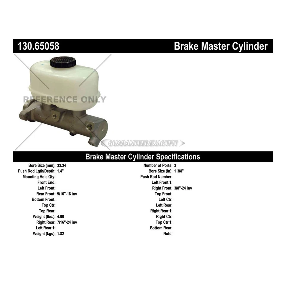 For Ford F-250 Super Duty F-450 Excursion Centric Brake Master Cylinder TCP - Image 3 of 3