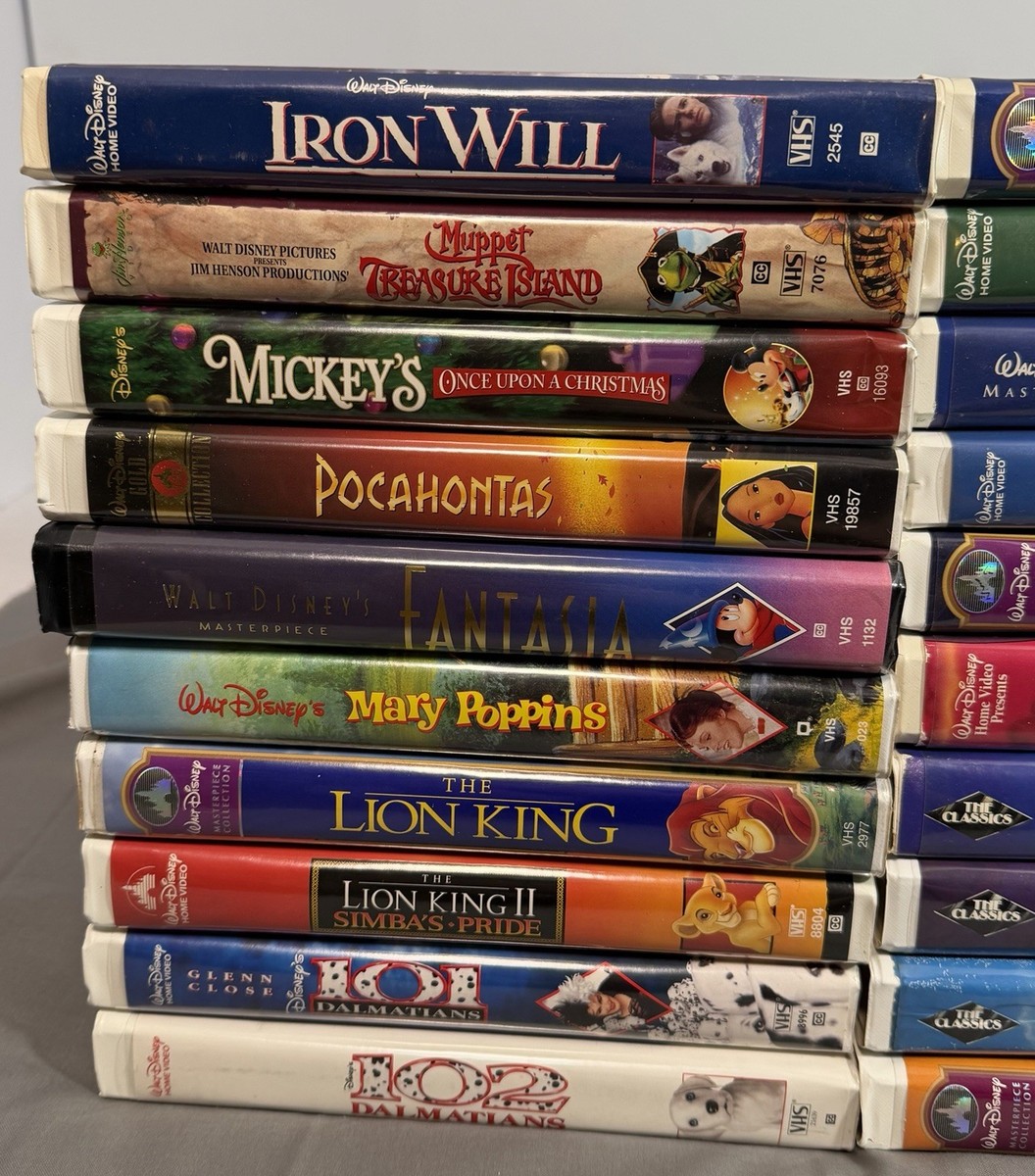 Lot 30 Walt Disney Animated Classics VHS Tapes Masterpiece