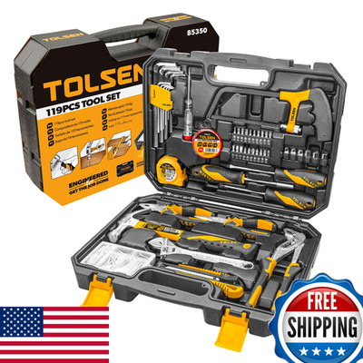 Tolsen 119 Pieces Tool Set For Home Maintenance And Daily Use General Household