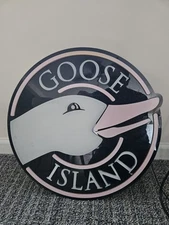 GOOSE ISLAND BEER LIGHT UP LED SIGN CHICAGO ILLINOIS 19” X 19” X 2” - USED