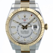 Rolex Sky Dweller 326933 42 mm White Dial Gold Bi-Metal Oyster 2022 Box & Papers