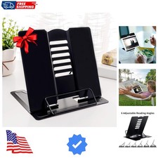 1PC Desk Book Stand Metal Reading Rest Book Holder Adjustable Cookbook Docume...