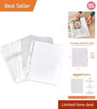 500 Clear Sheet Protectors 8.5x11 Inch, Plastic Page Sleeves for 3-Ring Binders
