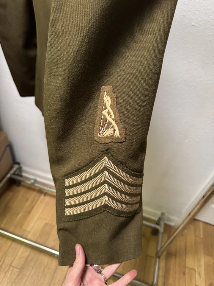 Vestido Disfraz Ejército Chaqueta Verde Con Etiquetas Guardias Irlandeses Ideal para TV/Película Foto 4 de 4