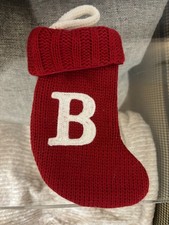 Letter B Wondershop Monogram Mini Christmas Stocking Initial Red Knit Target 8  