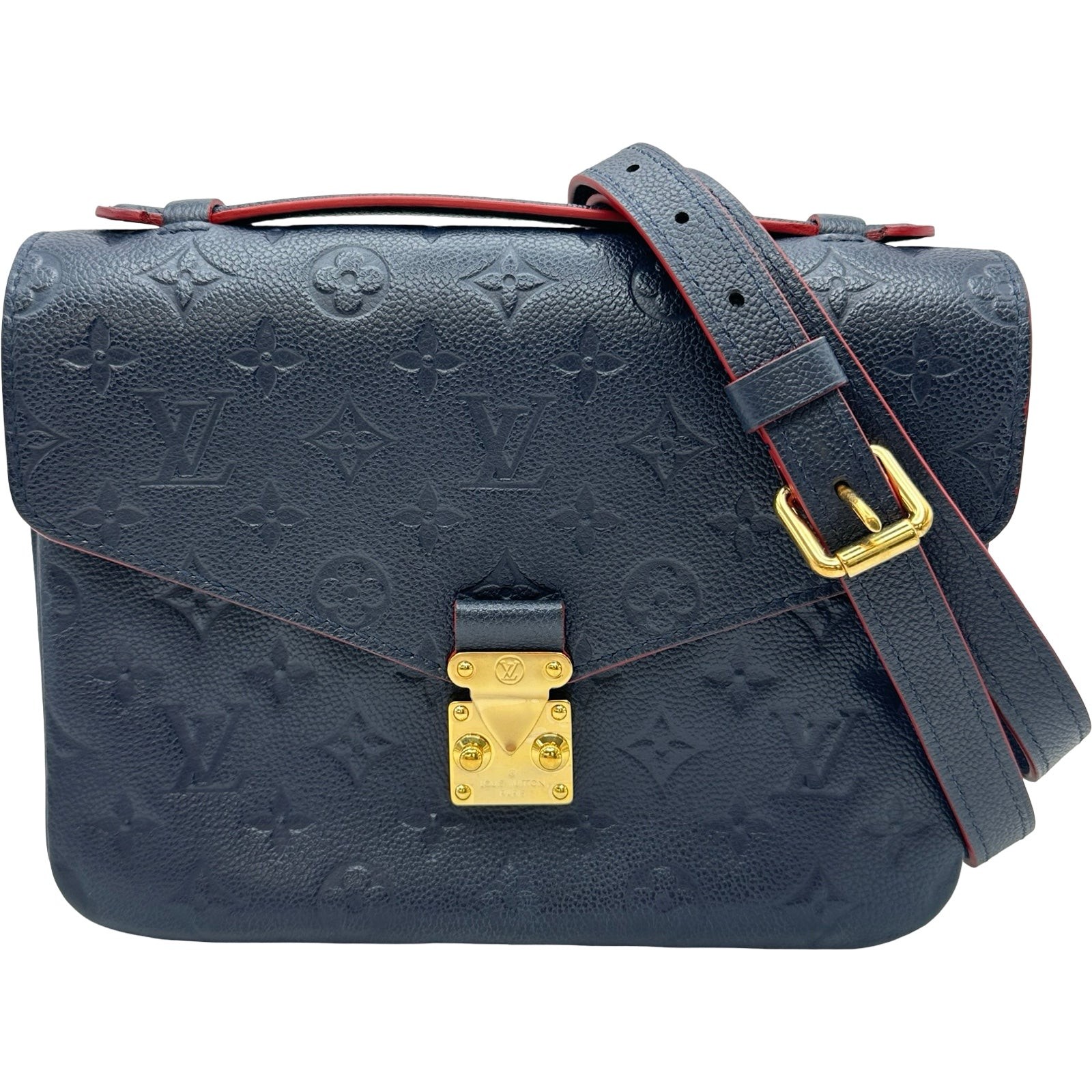 Louis Vuitton Pochette Metis MM M44071 Monogram Empreinte Leather Navy