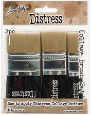 Ranger Tim Holtz Distress Collage Brush Assortment-1 Each Of 3/4", 1-1/4"  1-3/
