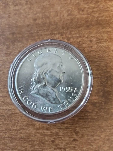 1955 Franklin half dollar silver coin KEY DATE (GEM  UNCIRCULATED) FREE SHIPPING