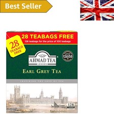 Elegant Earl Grey Black Tea - 128 Tagged Teabags Infused with Bergamot 0.06 per strip
