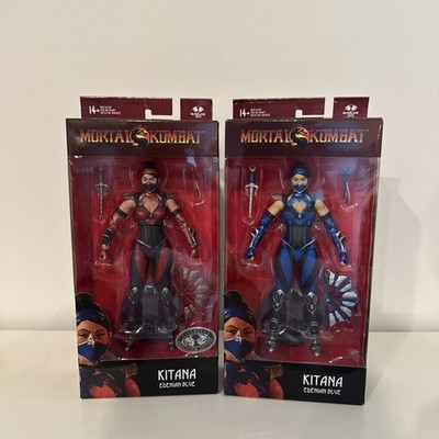 Mcfarlane Toys Mortal Kombat Platinum Kitana Edenian Blue 2ea Figure Bundle NIB