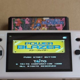 There is a box theory Power Blazer Taito Famicom retro game TAITO