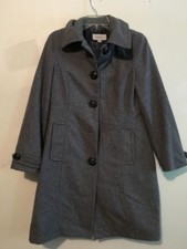 Merona Size S Gray Wool Blend Coat Jacket Women Stylish Cut Rn#17730