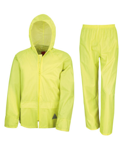 Waterproof and Windproof Men's Heavy-Duty Jacket and Trousers Rain Suit with Bag - Picture 10 of 13