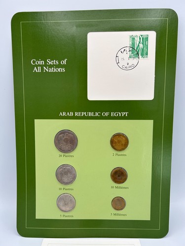 Franklin Mint Coin Sets of All Nations Collectible Arab Republic of Egypt VTG