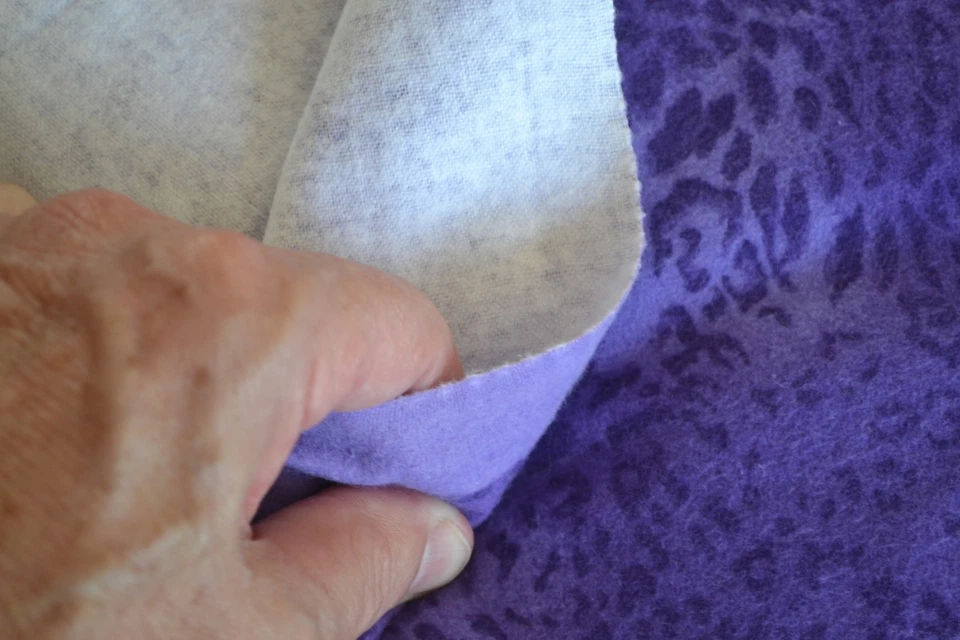 34" Long, Purple on Purple Better Cotton Flannel, Jo-Ann, A609 - Image 4 of 4