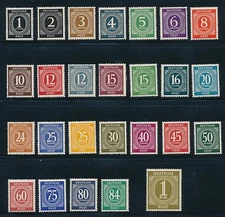 Germany 1946 NUMERALS ISSUES (26) DIFFERENT; AS SHOWN; **PRISTINE** MNH