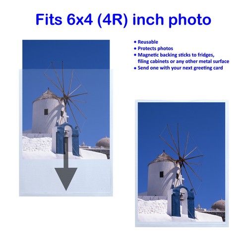 Magnetic Photo Frames Fridge 5x7 4x6 2.5x3.5 inches Magnet Pictures Clear Pocket - Picture 3 of 28
