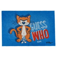 Duvo+ Bodenmatte Azrael Blau FüR Katzen 60X40 Cm Rutschfest SaugfäHig Robust