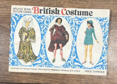 Brooke Bond Teekarten: Britisches Kostümalbum Karten im Set