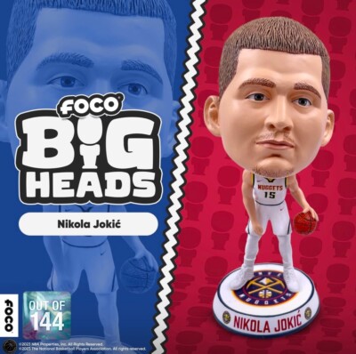 Nikola Jokic Denver Nuggets Bighead Bobblehead 25144 Ebay 