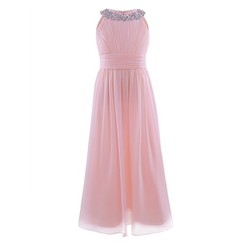 Flower Girls Dress Bridesmaid Birthday Party Prom Wedding Chiffon Formal Gown - Picture 25 of 75