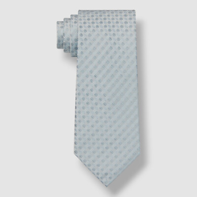 Calvin Klein Men's Blue Mini Bullseye Slim Silk Tie 57 x 3