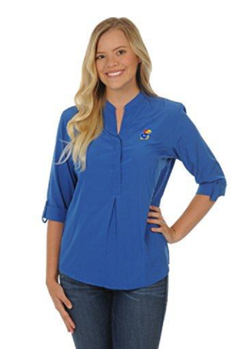 Top túnica UG Apparel para mujer con botones, Kansas Jayhawks, Michigan Wolverines - Imagen 3 de 6