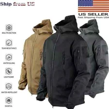 Tactical Jacket Mens Waterproof Military Coat Soft Shell Work Windbreaker Jacket