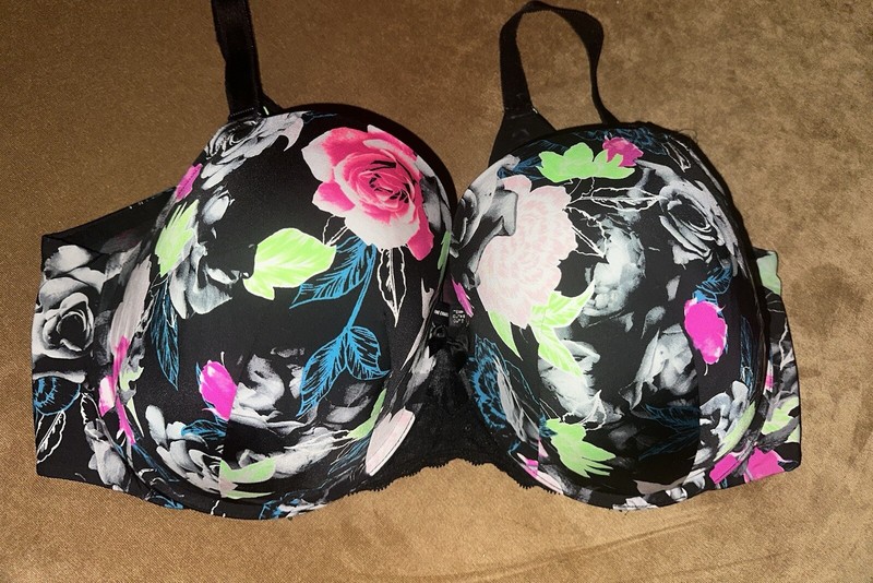 Torrid Sexy Curve Bra 360 Back Smoothing Push Up Plunge Bright Floral Size 44DDD