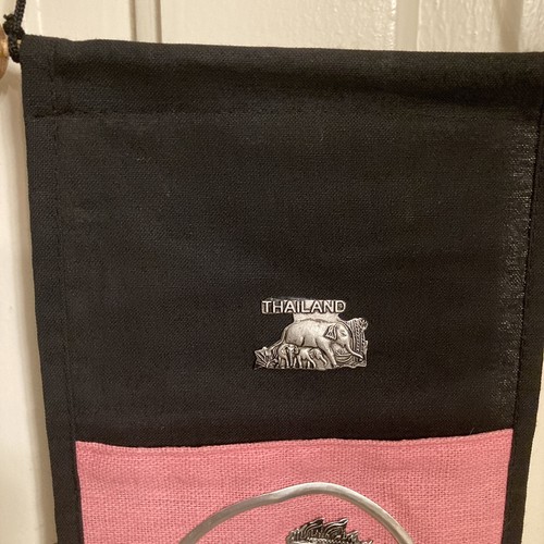 Thailand 3 Elephant Hanging Banner With Pockets. 26 x 7 - Picture 2 of 8