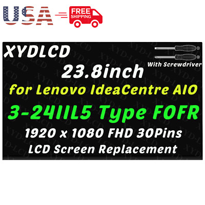 23.8'' for Lenovo IdeaCentre AIO 3-24IIL5 F0FR LCD Screen Display Replacement A+