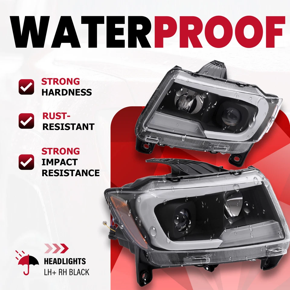 Faros proyectores LED DRL para Jeep Grand Cherokee 2011 2012 2013 #CH2502224 Foto 3 de 4