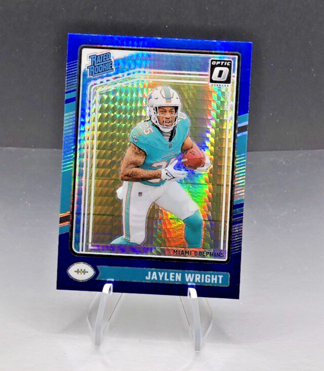 Jaylen Wright Panini Donruss Optic #249 Blue Hyper