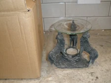 PACIFIC GIFTWARE WOLVES OIL BURNER 10903 IN BOX