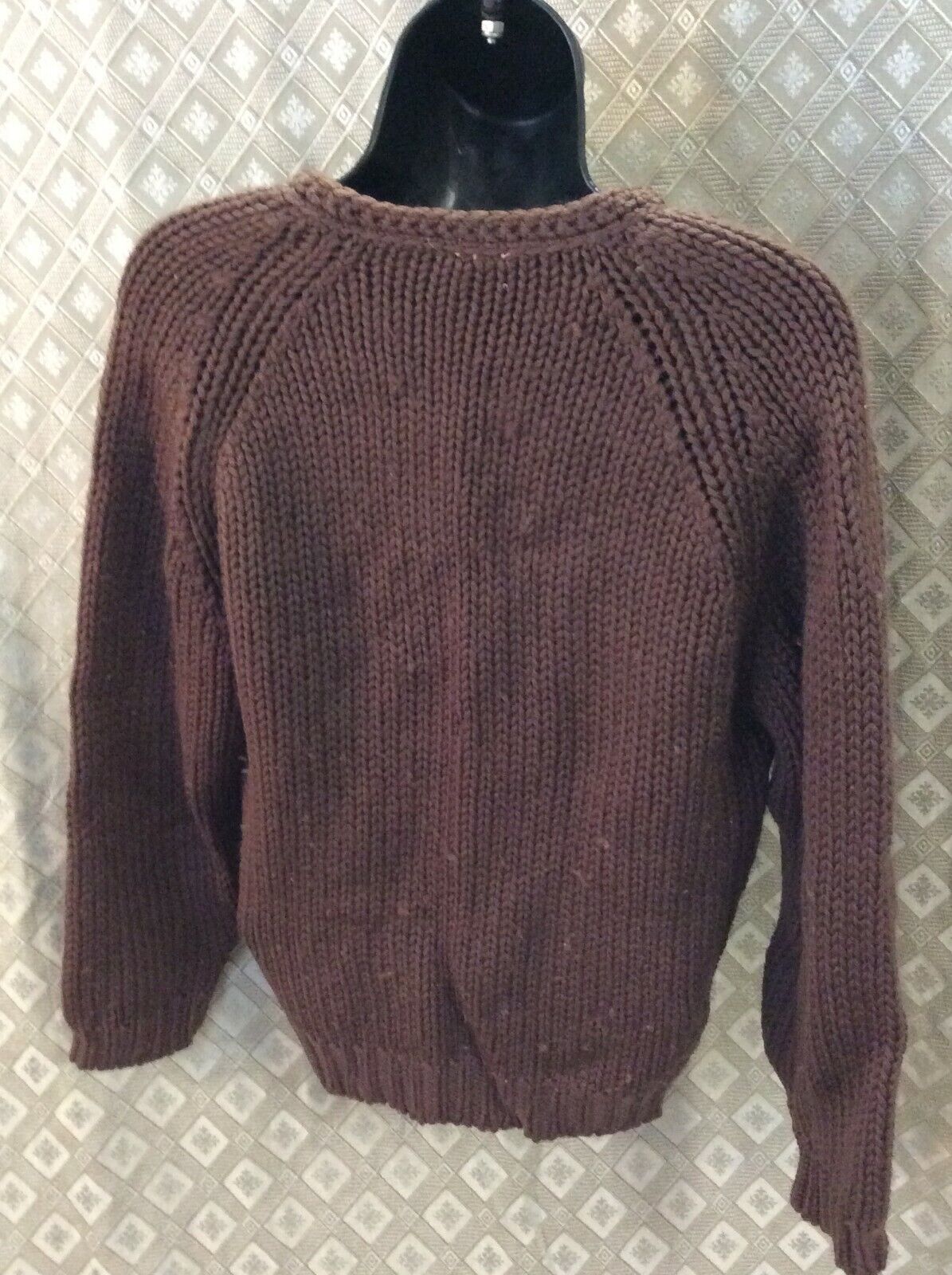 Vintage Rolex cardigan sweater for ladies brown k… - image 11