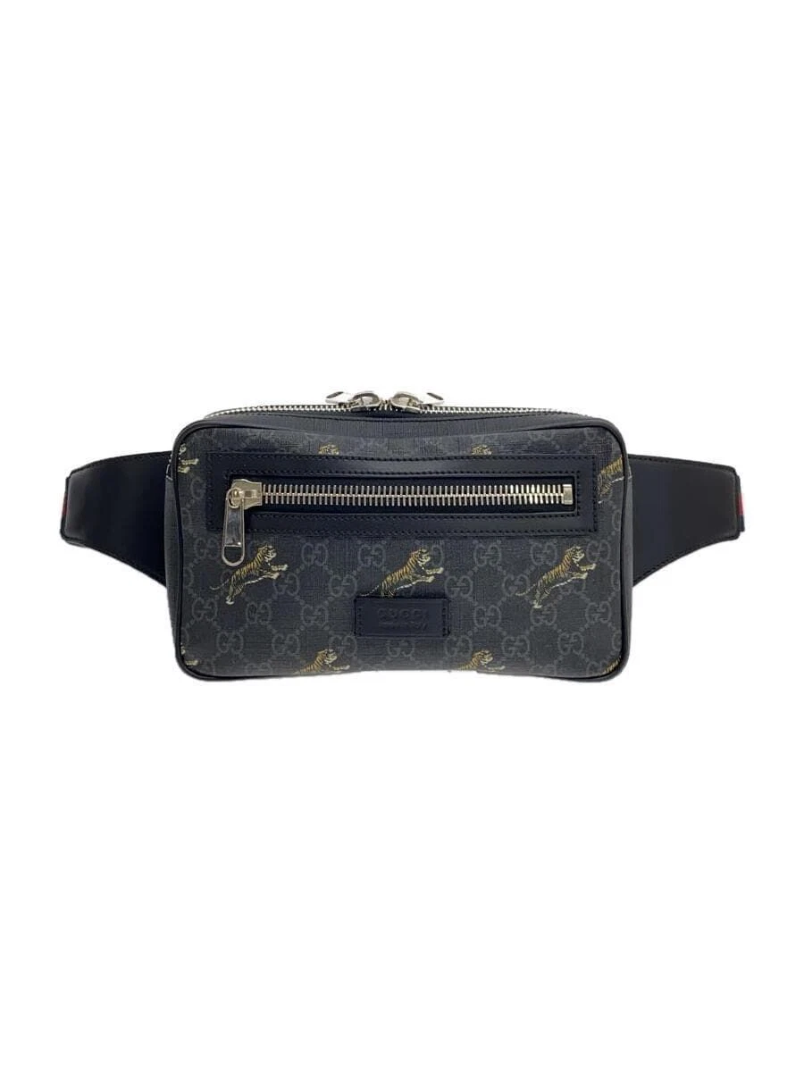 GUCCI sac taille corps GG Supreme imprimé tigre PVC noir occasion