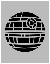 Star Wars Death Star Completed 8.5" x 11" Custom Stencil FAST FREE SHIPPING