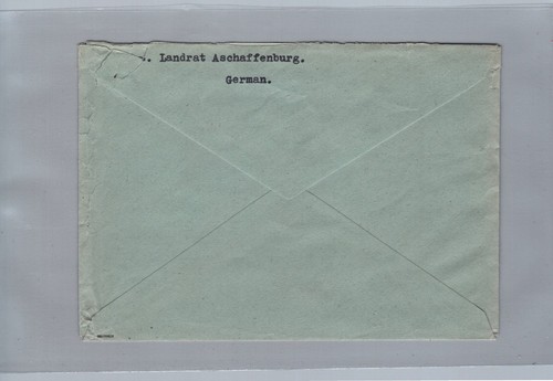 Affrancatura in contanti Aschaffenburg - tassa pagata timbro 1945 a Würzburg - Foto 2 di 2