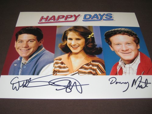 HAPPY DAYS DON MOST,ANSON WILLIAMS,CATHY SILVERS RARE PHOTO AUTOGRAPHED W/ COA