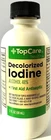 TOPCARE Minor Cuts, Scrapes First Aid Solution Decolorized Iodine Tincture 2 oz