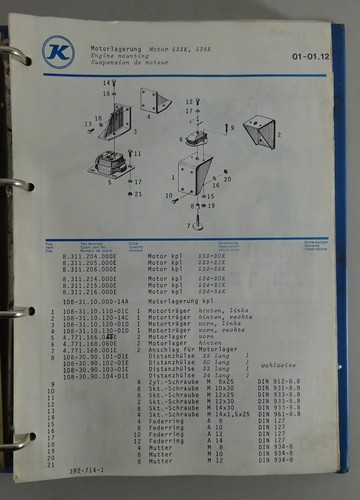 Teilekatalog / Ersatzteilliste Kässbohrer Setra Bus Typ S 140 E - Picture 4 of 7