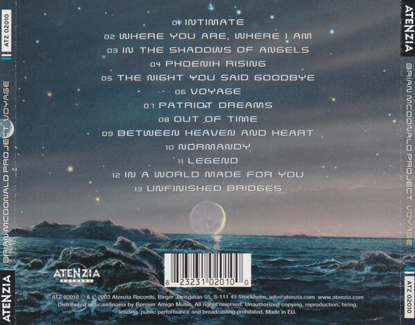 Brian McDonald Project Voyage CD, Album 2003 AOR, Soft Rock, Hard 