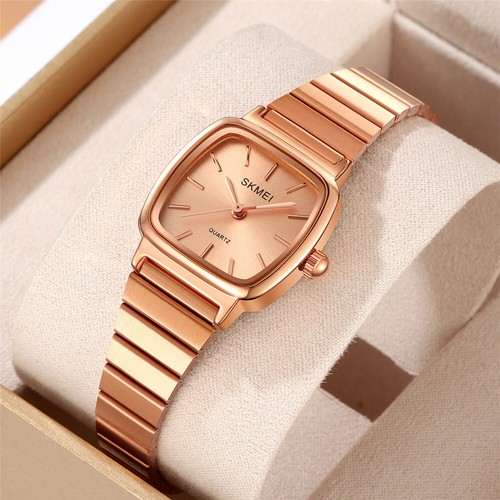 SKMEI Women Watch Elegant Silver Steel Wristwatch Lady Girls Quartz Wristwatch - Bild 4 von 30