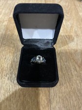 Sterling Silver 925 Aqua Blue Topaz Ring Size 6 New